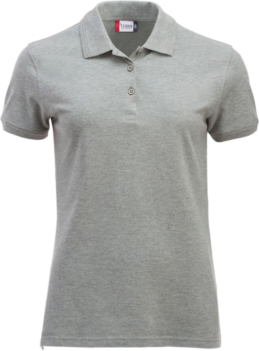 Clique - Manhatten Polo Tee Women - Grey melange