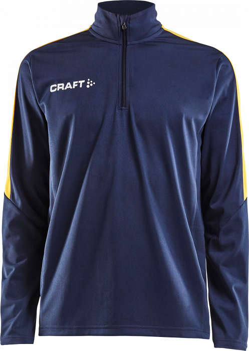 Craft - Progress Halfzip Junior - Marinblå & gul