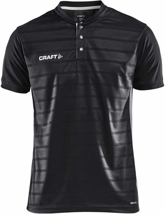 Craft - Pro Control Button Jersey Youth - Nero & bianco