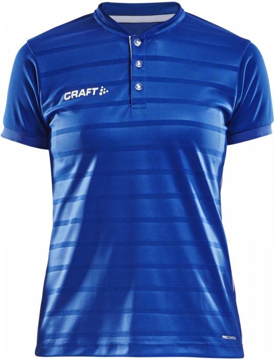 Craft - Pro Control Button Jersey Women - Azul & blanco