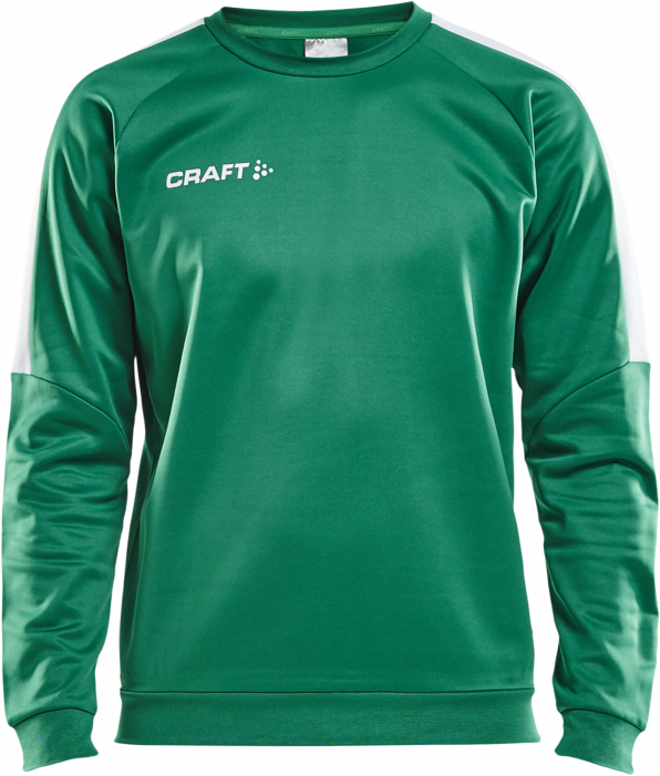 Craft - Progress R-Neck Sweather Youth - Groen & wit