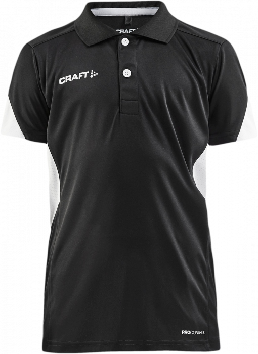 Craft - Pro Control Impact Polo Junior - Sort & hvid