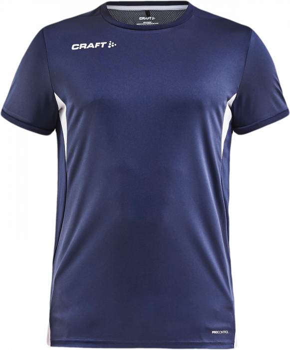 Craft - Pro Control Impact Tee Men - Blu navy & bianco