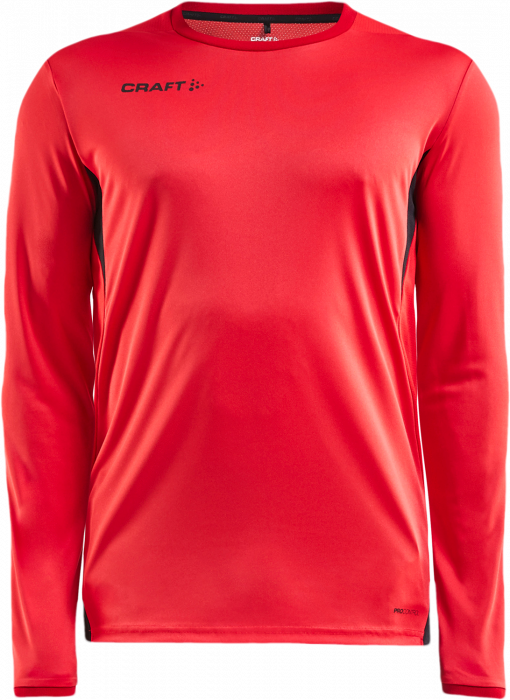 Craft - Pro Control Impact Longsleeve Jersey - Bright Red & noir