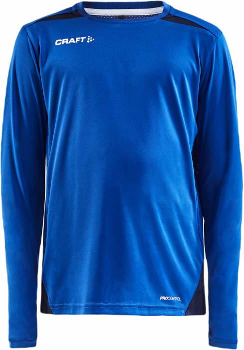 Craft - Pro Control Impact Longsleeve Tee Junior - Cobalt & marineblauw