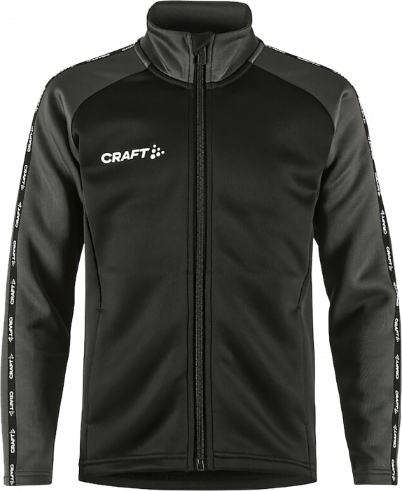 Craft - Squad 2.0 Full Zip Jr - Preto & grante