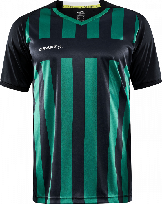 Craft - Progress 2.0 Stripe Jersey Junior - Czarny & zielony