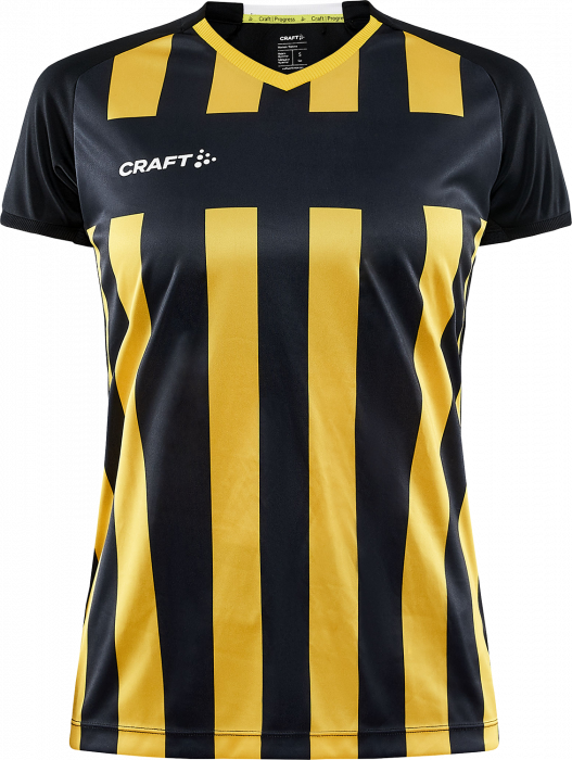 Craft - Progress 2.0 Stripe Jersey Woman - Noir & jaune