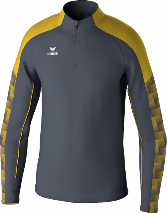 Erima - Evo Star Training Top Half Zip - Slate Grey & yellow