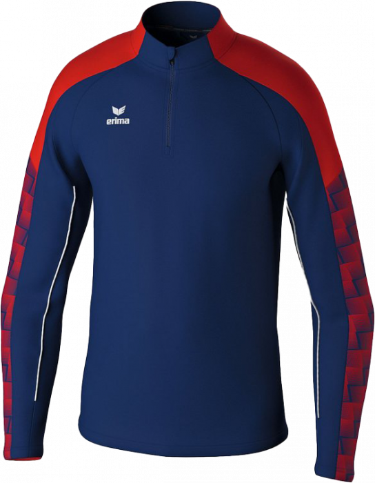 Erima - Evo Star Training Top Half Zip - New Navy & czerwony