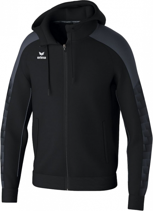 Erima - Evo Star Training Jacket With Hood - Czarny & slate grey