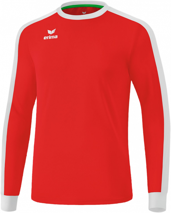 Erima - Retro Star Longsleeve Jersey - Ruby Red & wit