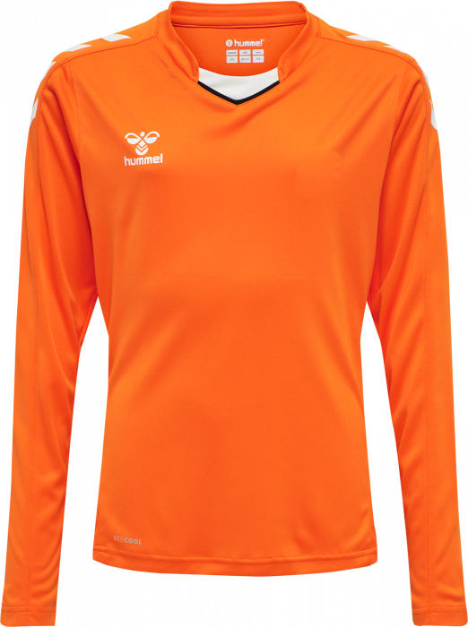 Hummel - Core Xk Poly Jersey Long Jr - Orange & bianco