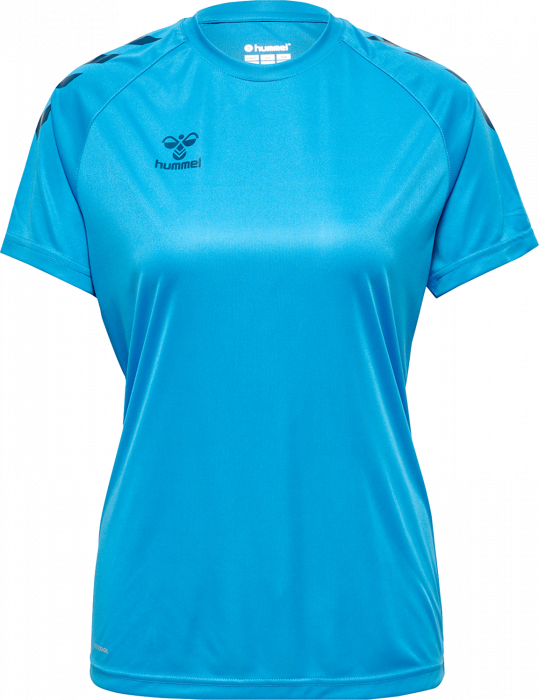 Hummel - Core Xk Poly T-Shirt Women - Blue danube & czarny