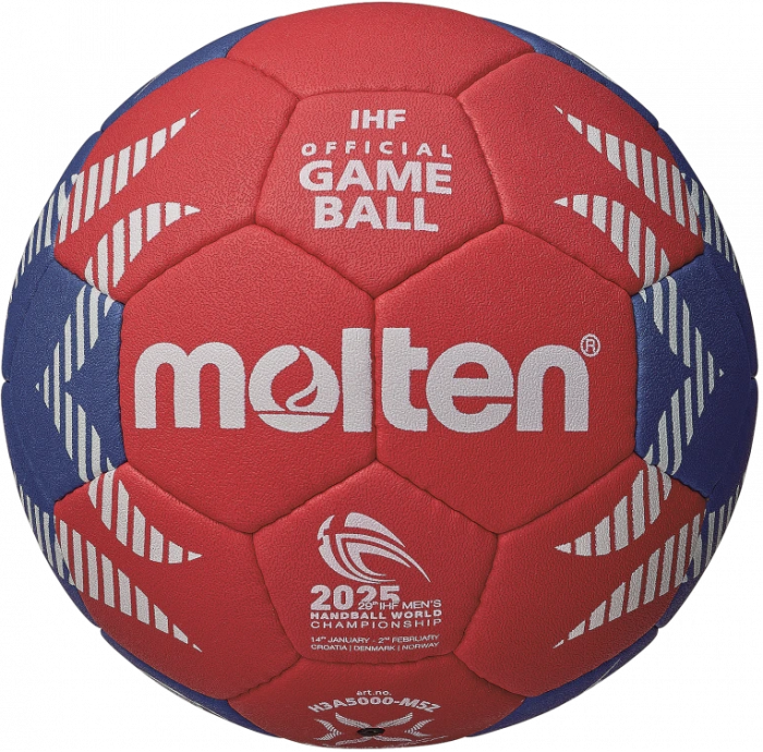 Molten - Official Matchball Vm 2025 Handball - Blue & röd