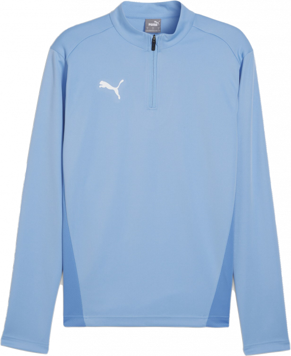 Puma - Teamgoal Træningstrøje M. 1/4 Zip - Lys blå & hvid