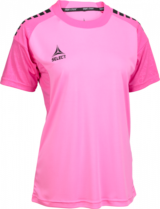 Select - Spain V25 Player Shirt S/s Women - Pink & czarny